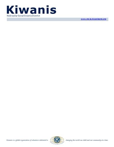 letterhead k circle Nebraska International Kiwanis Iowa letterhead k circle Nebraska International Kiwanis Iowa